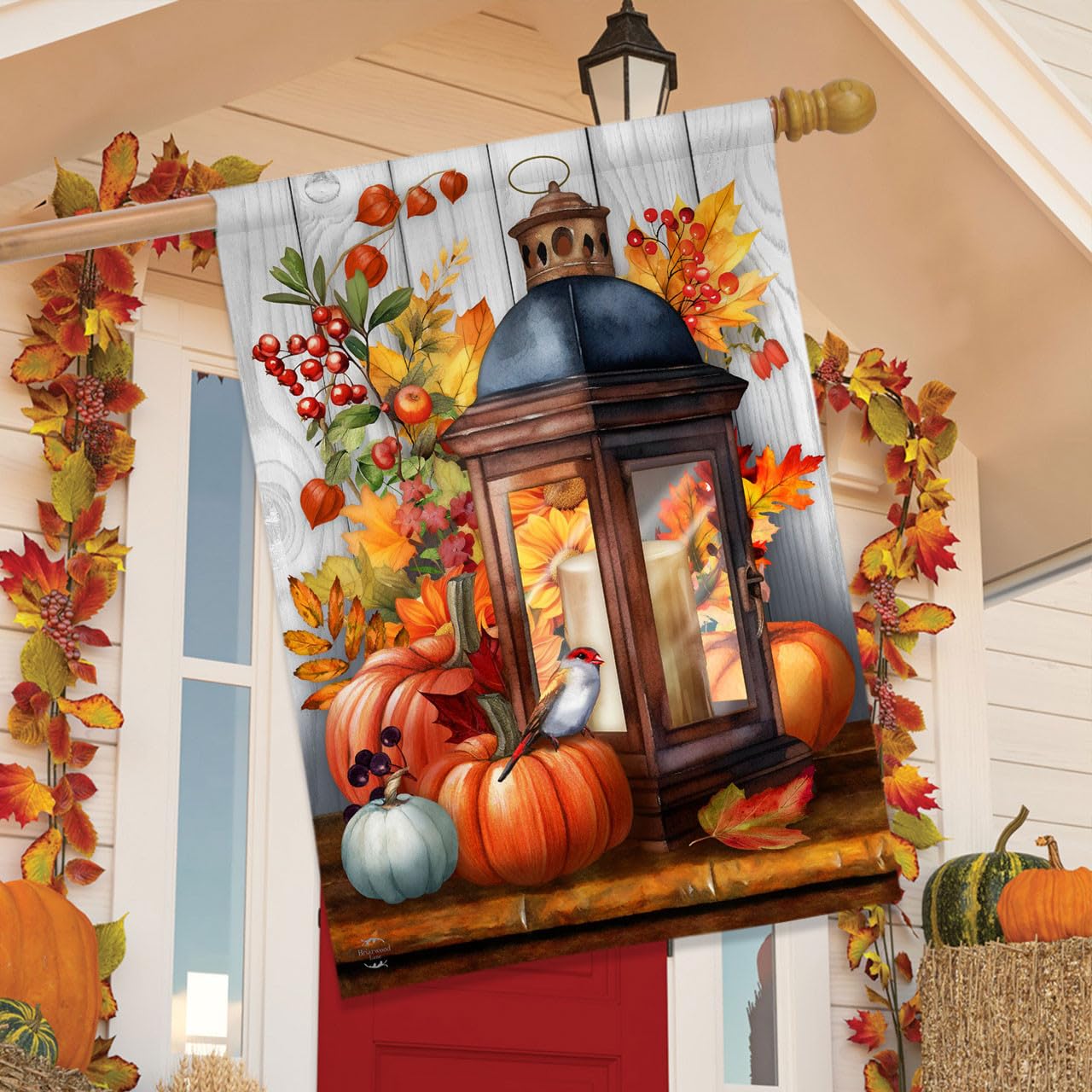 Amazon.com : Briarwood Lane Autumn Lantern House Flag