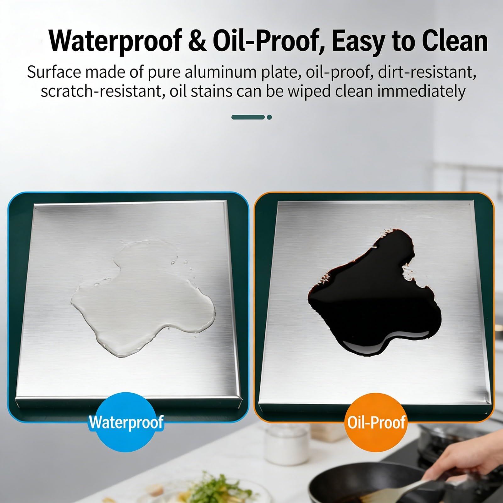 Tappetino Protettivo Termico Magnetico in Lamina di Alluminio per Cucina, 60x80 cm, per Forno, armadietti e Frigorifero. Tavoletta Anti-Calore per Cucinare e per Uso Domestico.