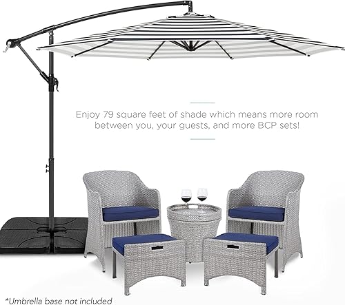 Miniatura 2 de Toldo para sombrilla para patio, funda de repuesto universal para sombrilla de 10 pies y 8 varillas para patio al aire libre, toldo redondo para