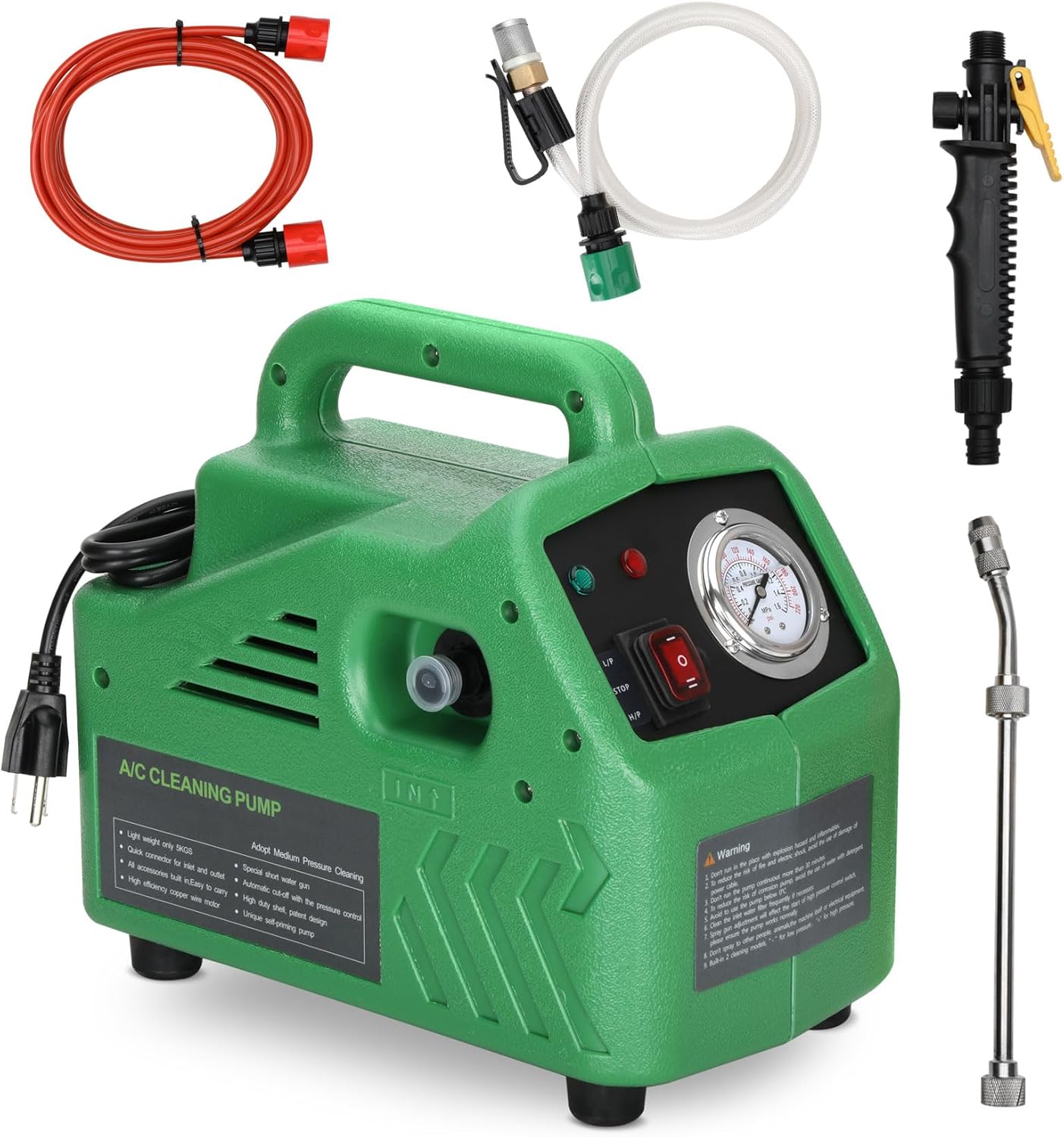 New ZPB140 Port A Blaster HVAC Coil Cleaning Portable Pressure Washer Coil Jet Cleaner for ac Unit 120V 80W for Indoor or Outdoor,Can only be Used with Water, not for Spraying air