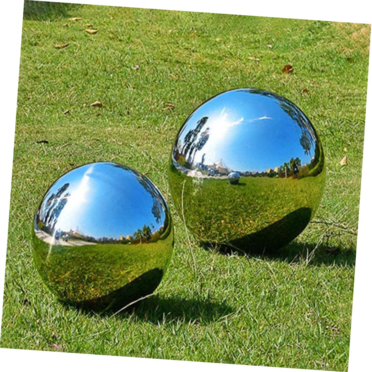 Abaodam Sfera Da Giardino Lucida Sfera Riflettente Da Giardino Ornamento Decorativo in Acciaio Inossidabile Per Esterni Adatto Cortili e Aree Verdi