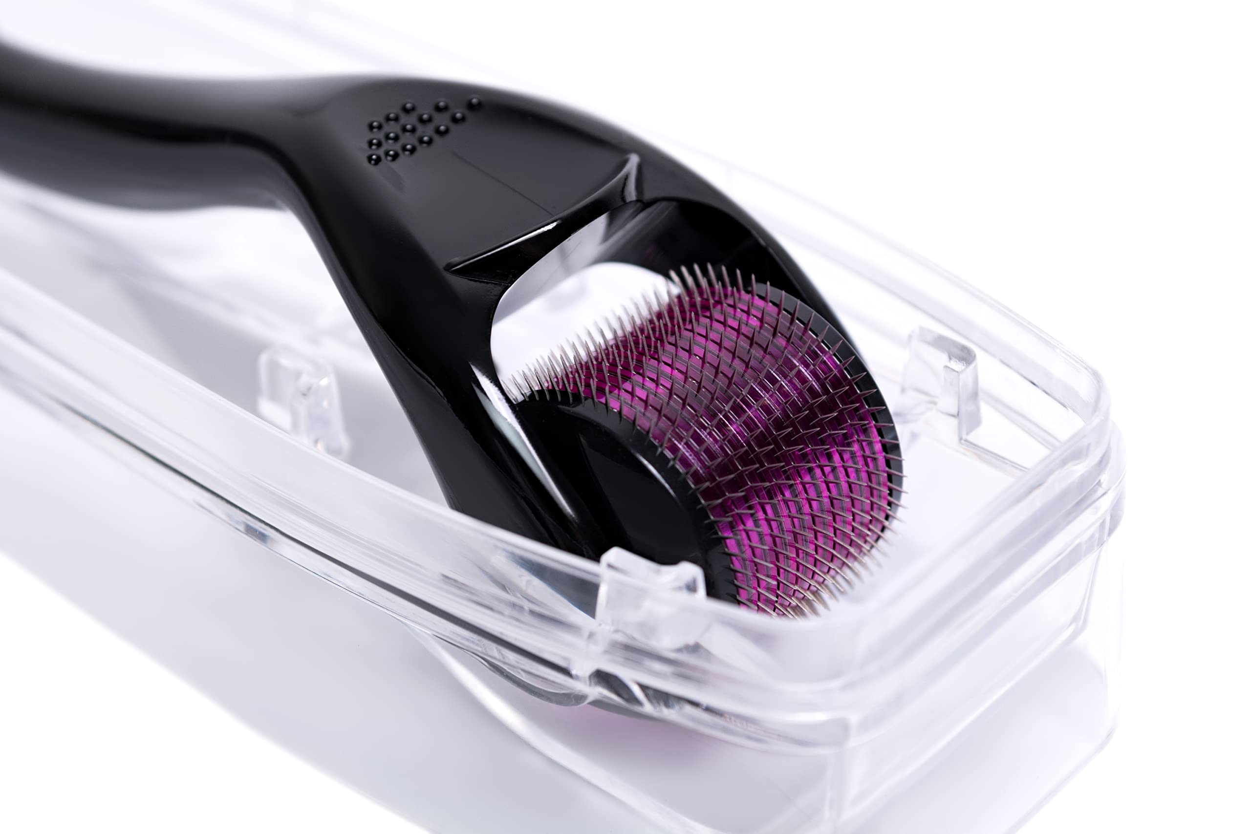 Dermaroller Viso Professionale con 540 Microaghi da 0.5 mm per Trattamento Rughe Cellulite Smagliature Acne Crescita Capelli e Barba
