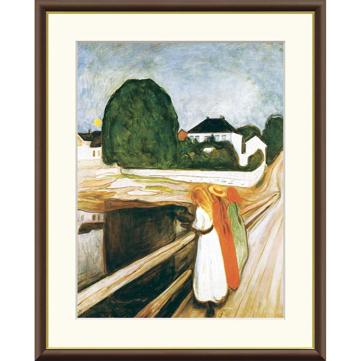 Amazon.co.jp: 絵画 世界の名画 桟橋の上の女たち エドヴァルド