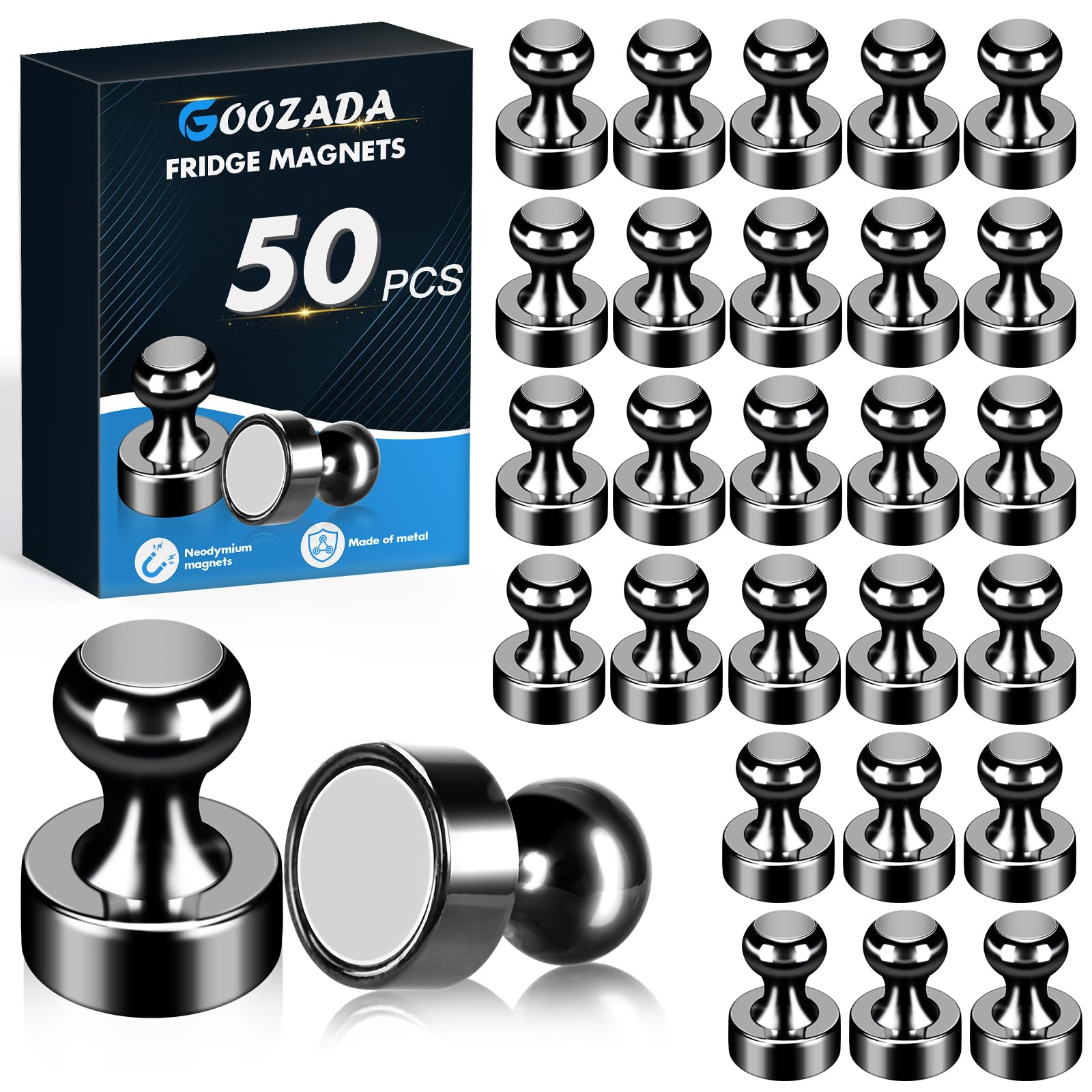 20Pack Strong Magnets for Refrigerator Neodymium Fridge Magnets Adult Magnets for Dry Erase Board Lockers Whiteboard Kitchen Home Office Classroom Black — Amazon image 12