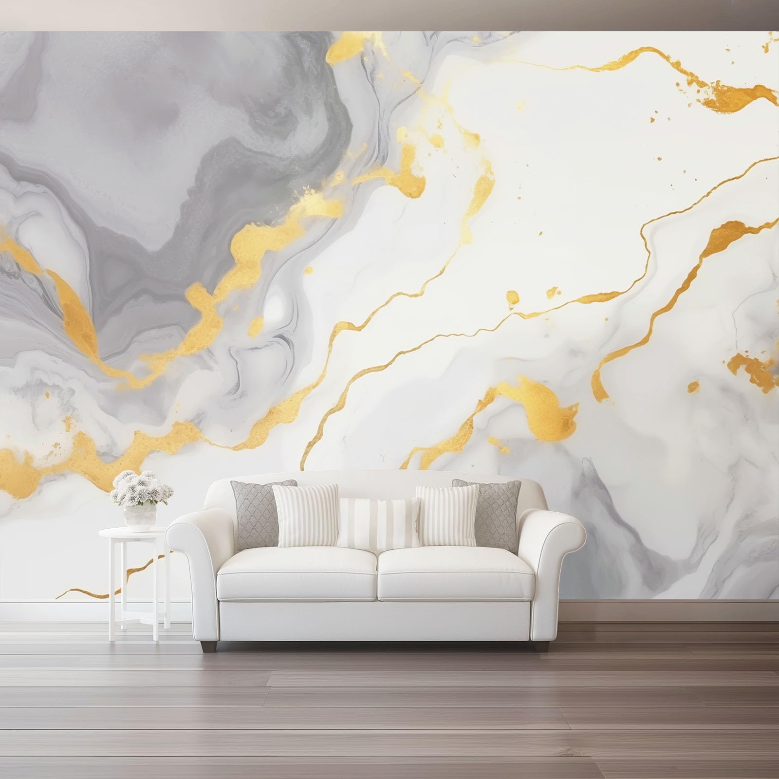 Nowoczesna tapeta, 350 x 256 cm plakat gigantyczny projekt 3D papier ścienny platynowy atrament do sypialni, salonu, dekoracja ścienna kolor perłowy biały zimny