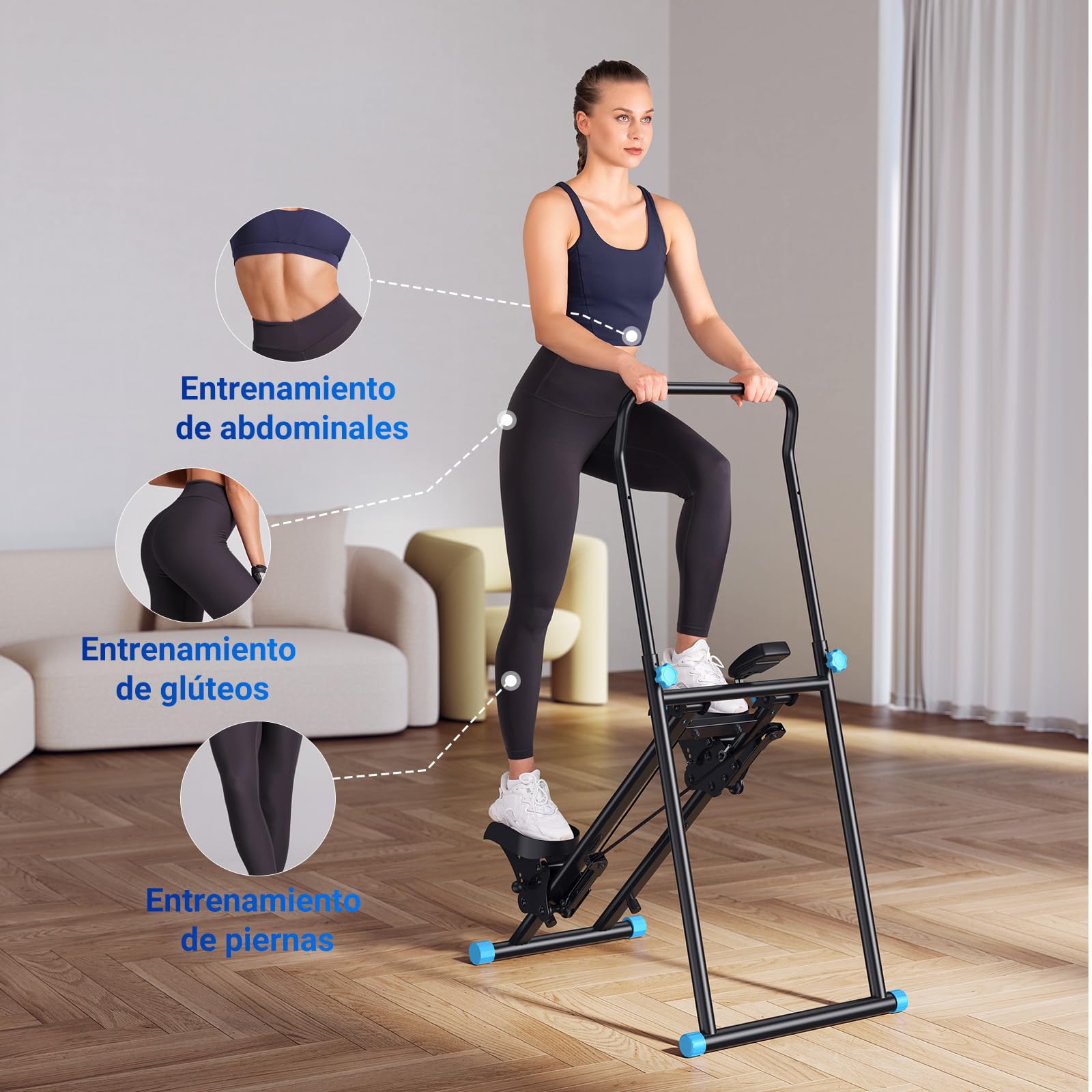 MERACH Stepper Fitness Casa,2025 Nuevo Stepper Deportivo,Maquina de Subir Escaleras,Aparato Compacto de Ejercicio Cardio para el Hogar con Pantalla LCD y 3 Alturas Ajustables