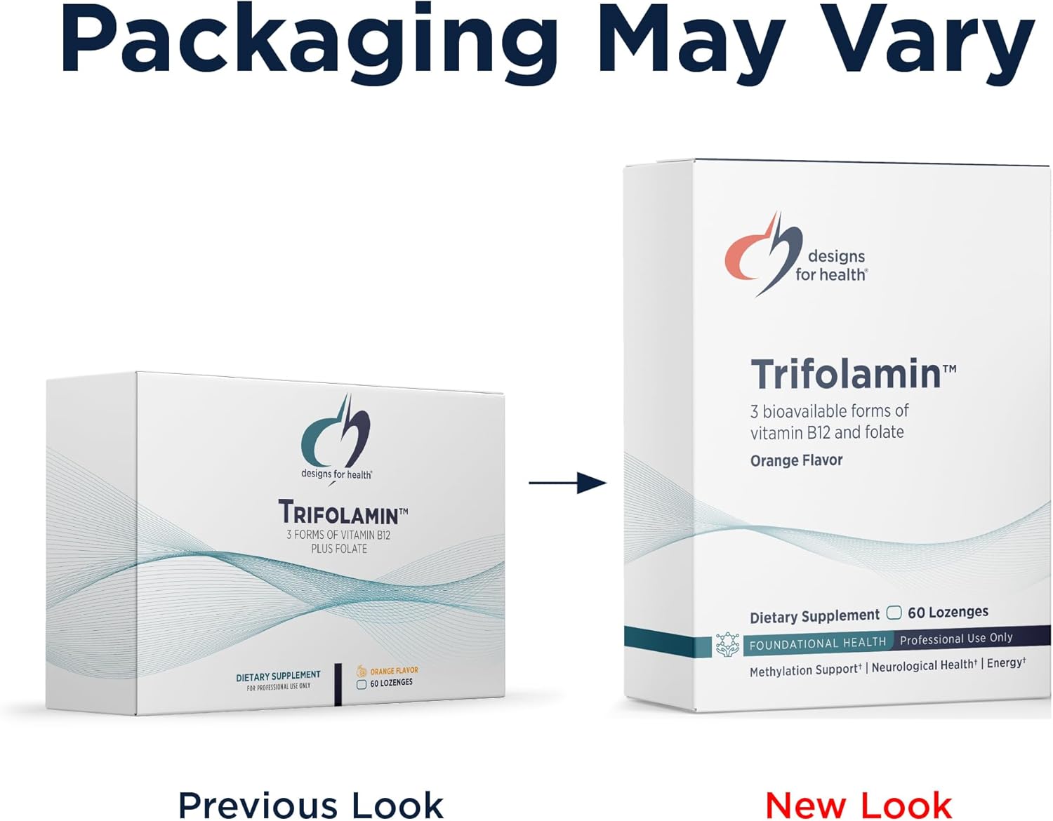 Designs for Health Trifolamin B12 + Folate Lozenges - 3000mcg B12 (Three Forms) + MTHF Methylfolate Supplement - Delicious Orange Flavor, Fast-Dissolve Tablets (60 Lozenges)