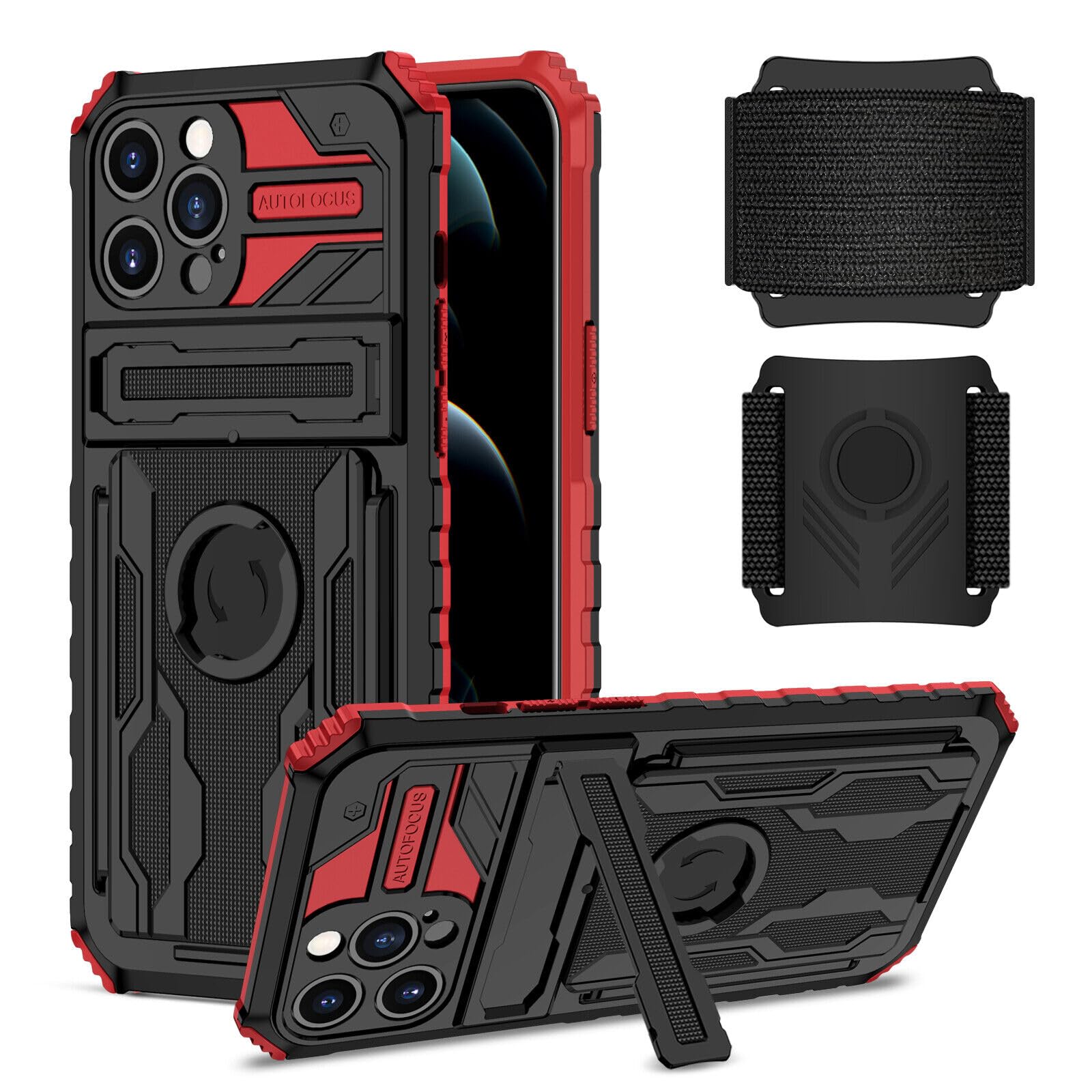 Coque Samsung A34 5G silicone rigide noir rouge avec anneau - 8