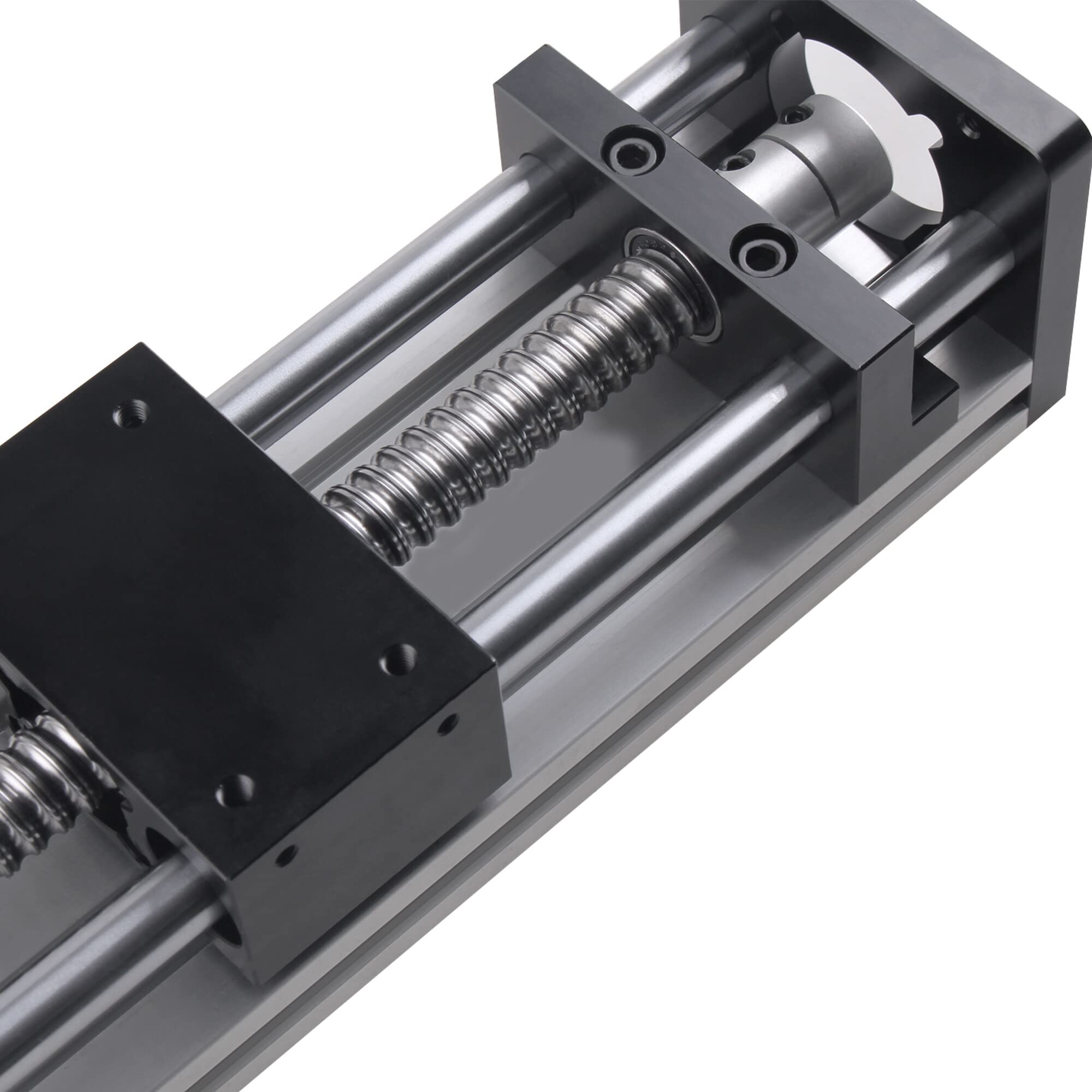 CNCMANS 300 mm Longueur de procédé effective Vis à billes de guidage optique à double axe SFU1204 300 mm, actionneur linéaire Guides linéaires Actionneur linéaire pour pièces de fraisage CNC DIY et