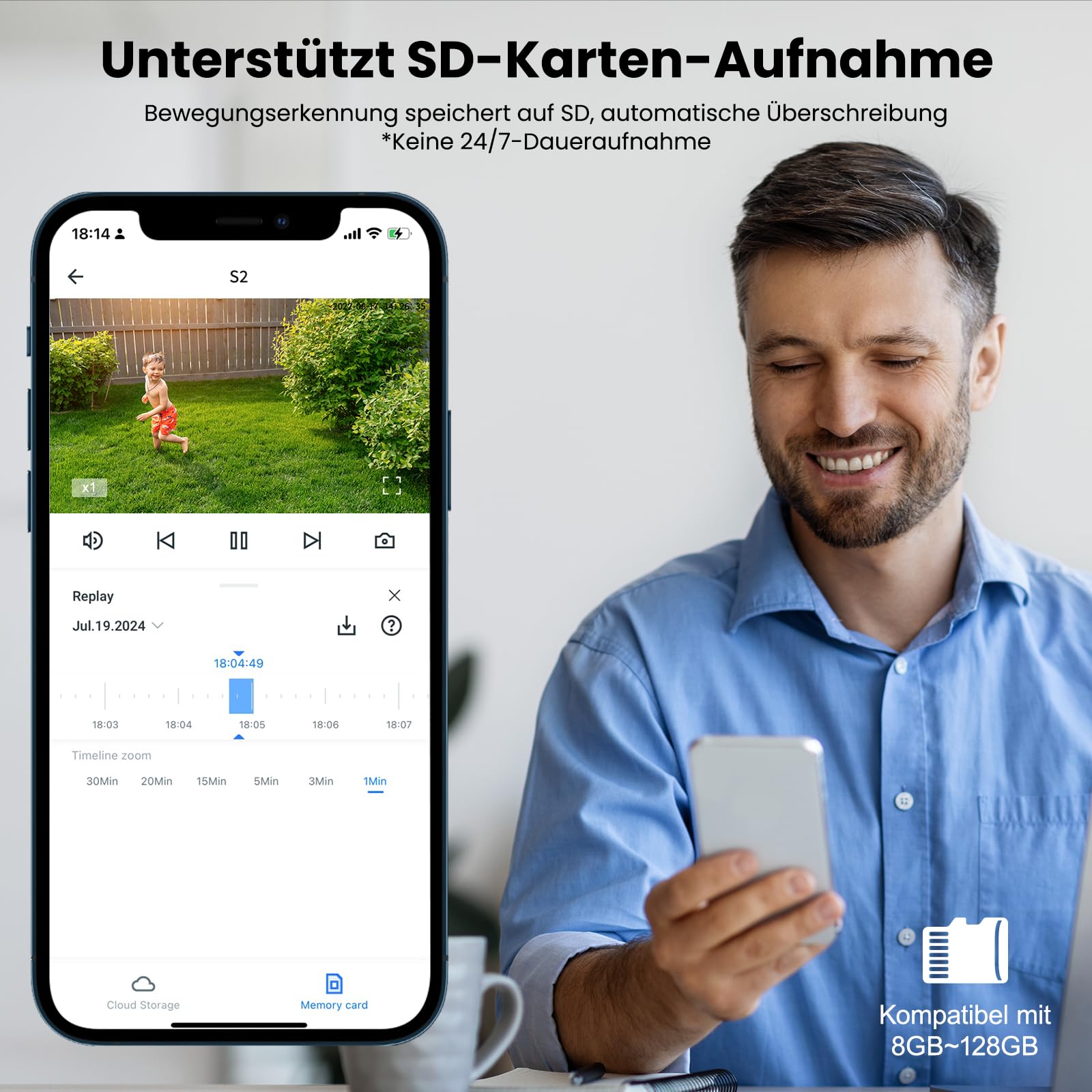 GALAYOU 2K Überwachungskamera Aussen Akku - WLAN Kamera Überwachung Aussen akku, Aussenkamera WLAN Kabellos, 2.4G, PIR Bewegungserkennung, 2-Wege Audio, Farbnachtsicht, Einfache Setup, IP65 R2-2P