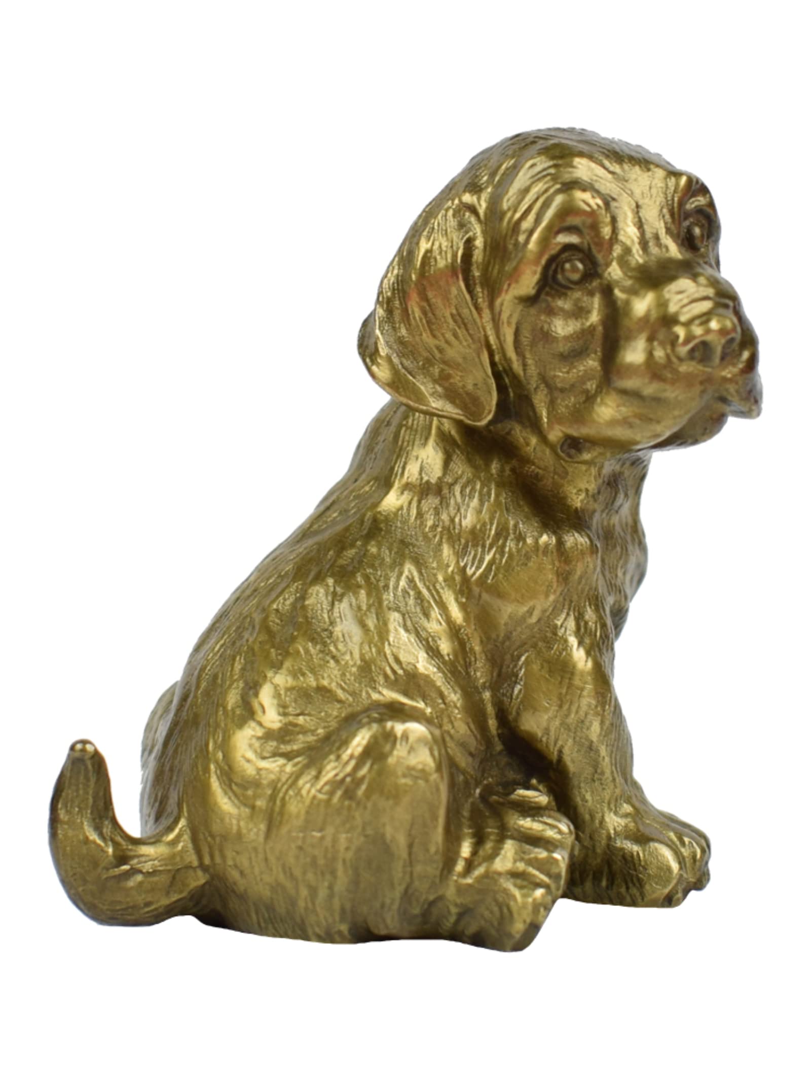 NGDFGR Brass Handcrafted Lucky Dog Tatue, Animal Zodiac Dog Figurine Sculpture Home Living Room Children'S Room Office Decorative Copper Crafts Collection