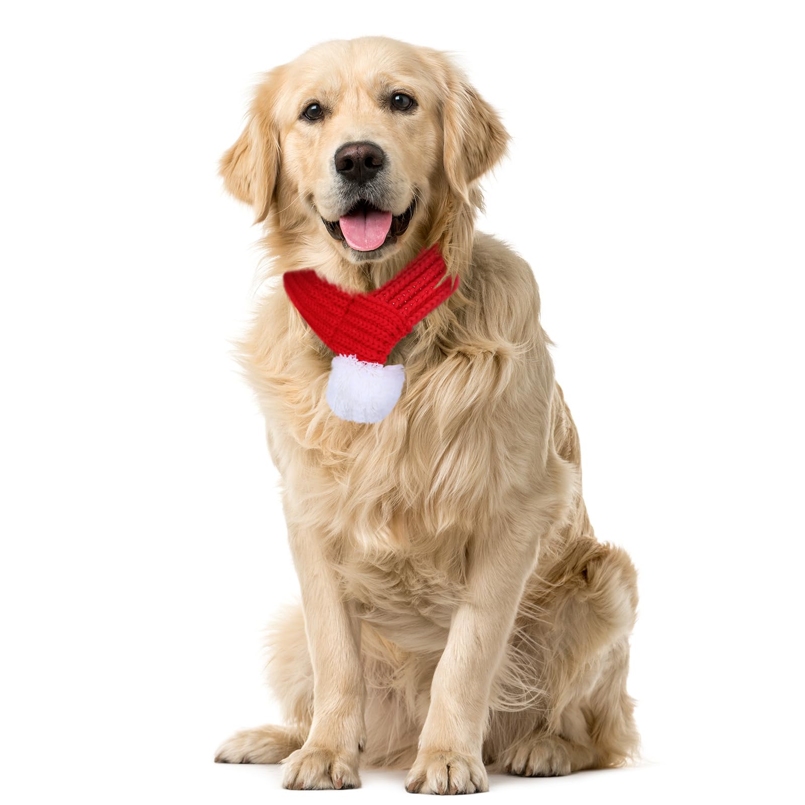 Naler Christmas Pet Santa Red Scarf - Accessories for Cats Dogs & Other Pets - Christmas Party Favor Supplies - Image 2