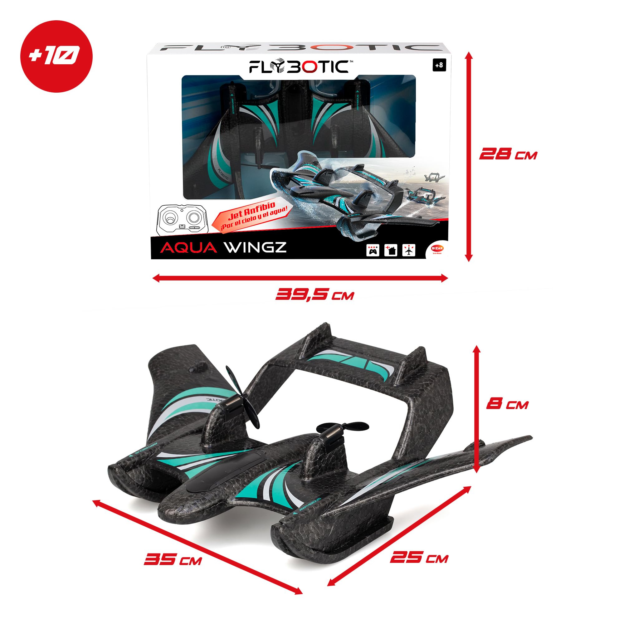 Bizak Aqua Wingz Avión RC con Luces LED, Despegue en Agua o Tierra, Espuma EPP Resistente, +10 años, (62004498) — view 2