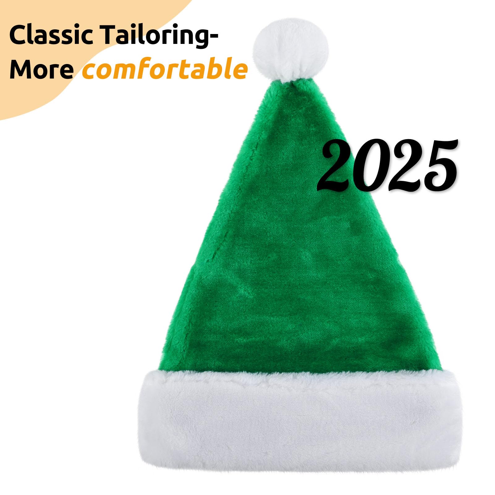 KONVINIT Berretto di Natale Grinch per Adulti Rosso e Verde - Doppio Strato con Bordo e Pompon Verdi - Cappello Grinch Morbido e Confortevole