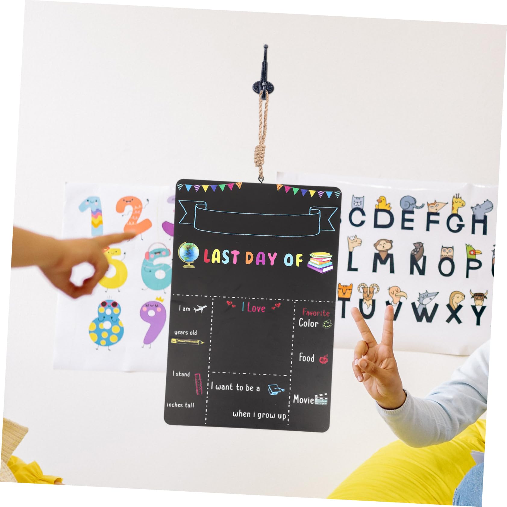 Tableau Double Face pour Rentrée Scolaire Décoration Dintérieur et Accessoire Photo pour Élèves Scolaire Pratique