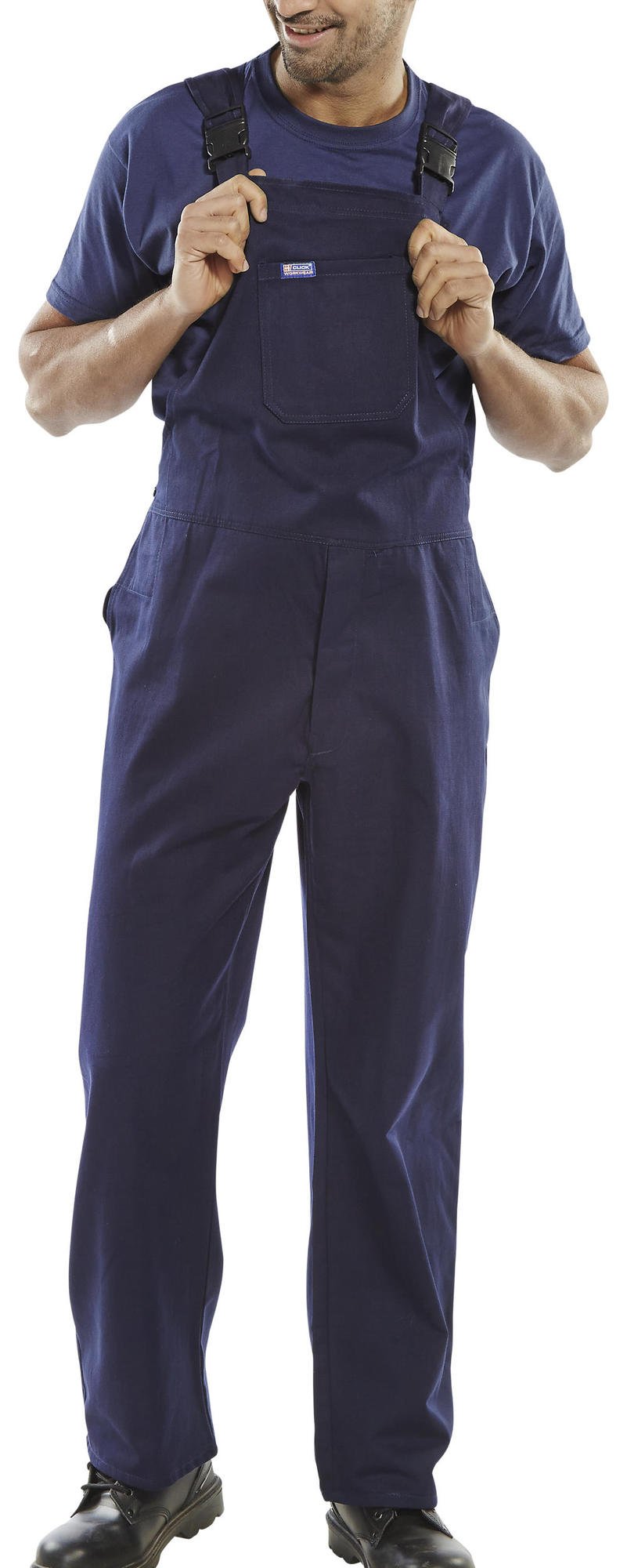 Beeswift COTTON DRILL BIB AND BRACE NAVY BLUE 40