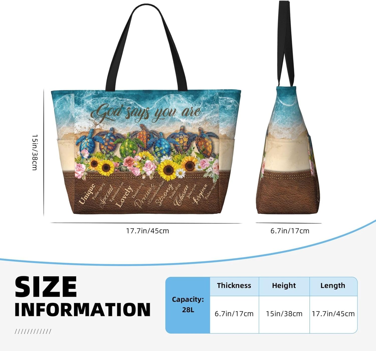 Beach Bags Tote Bag for Women Waterproof Sandproof Large Travel Beach Bag with Zipper Packable Gifts for Women Vaction