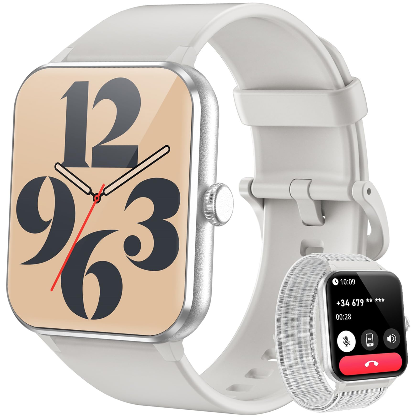 Montre Connectée Blackview – Appels Bluetooth, 100+ Modes Sport, Monitoring Santé – Écran 1,85″, étanche IP68 – Pour Android Et IOS