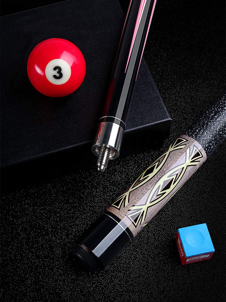 YRU 147CM Stecca da Biliardo, 1/2 2 Pezzi in Acero Fatto A Mano American Billiard Punte de 11.5mm/12.75mm da Scegliere