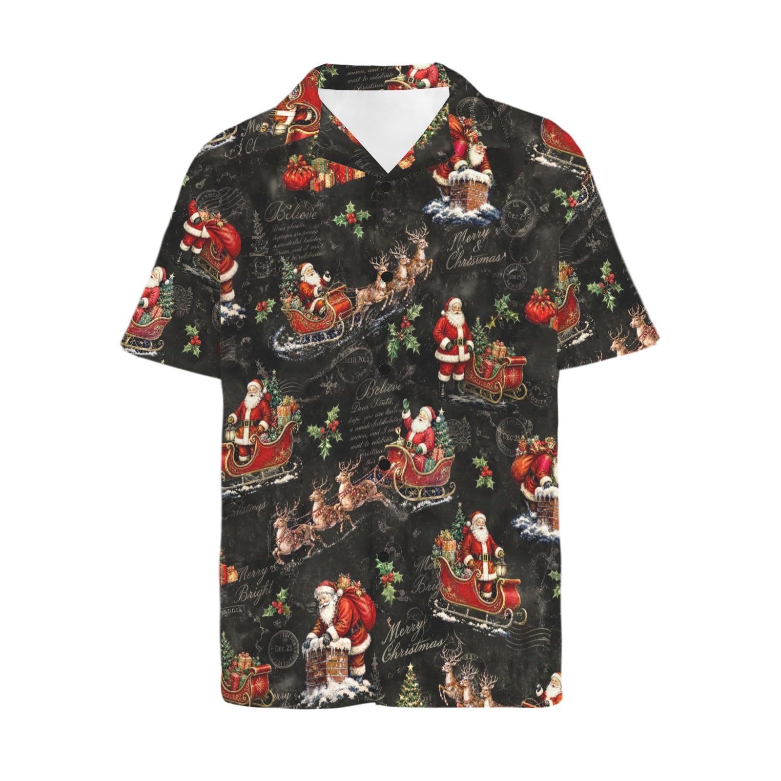 Artsadd 80s Outfit for Men 90s Shirt Hawaiian Button Down Retro Party Disco
