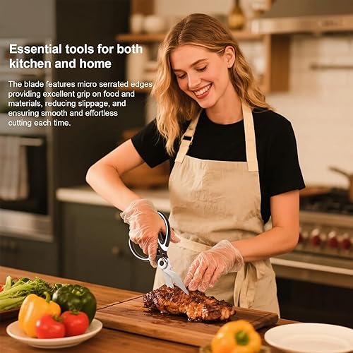 Miniatura 2 de Tijeras de cocina, tijeras profesionales para cortar carne, tijeras de cocina afiladas, tijeras multiusos para alimentos al aire libre, barbacoa, no