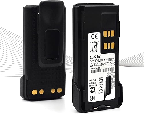 Paquete de 2 baterías de repuesto de iones de litio de 7.4V 3000mAh PMNN4409AR con función IMPRES para radios bidireccionales Motorola XPR3500