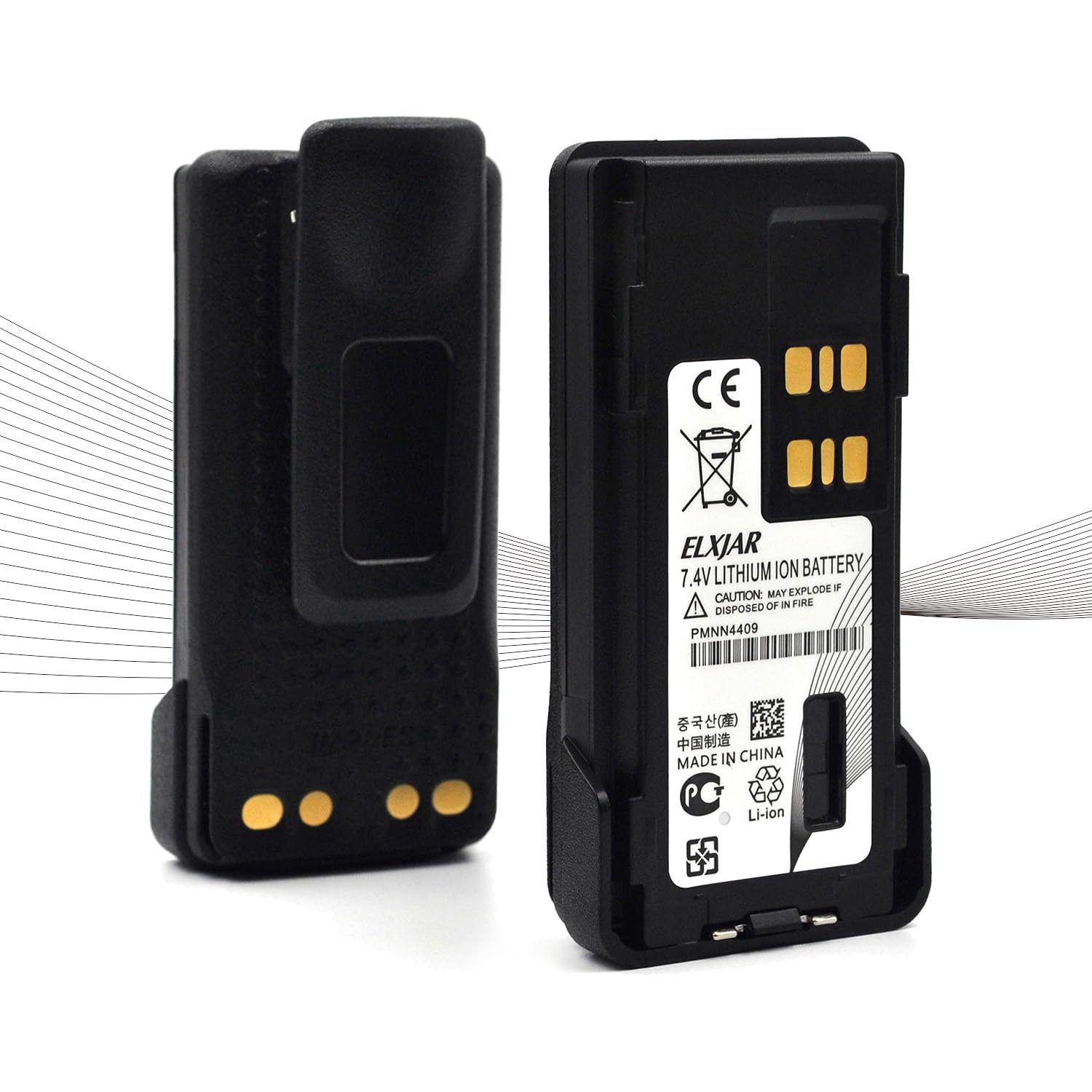 ROWSHEP (2-Pack) 7.4V 3000mAh Li-ion Replacement Battery Pack PMNN4409AR with IMPRES Function for Motorola XPR3500 XPR3300 XPR7550 XPR7580 XPR7350
