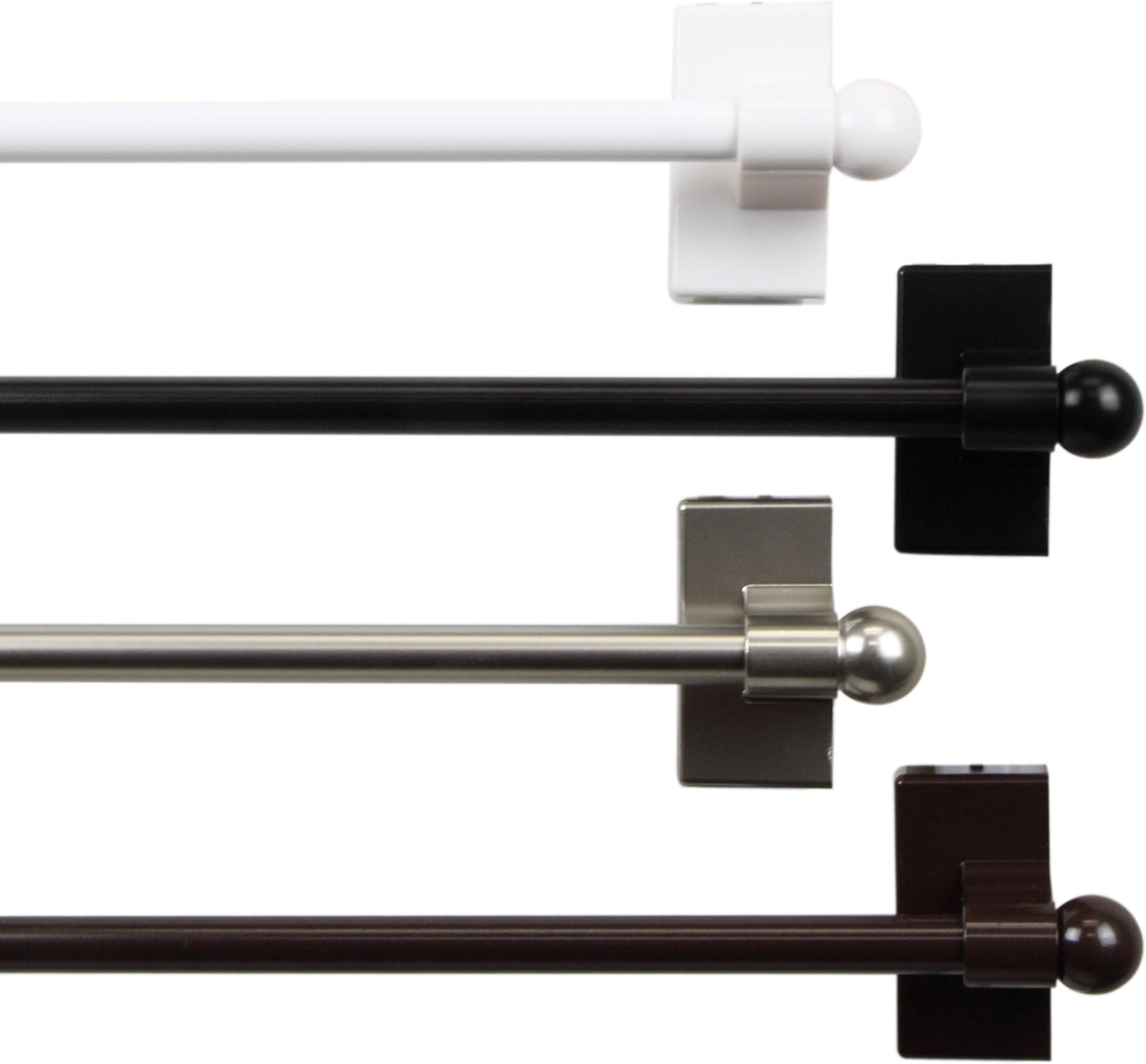 7/16" Magnetic Rod, 28-48 inch, Satin Nickel