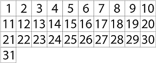 Calendar Date Magnets – Black Inverted, 0.5” x 0.5” – DCM Solutions – Magnetic Labels for Whiteboards & Magnetic Surfaces – Reusable & Durable Month Date Tiles