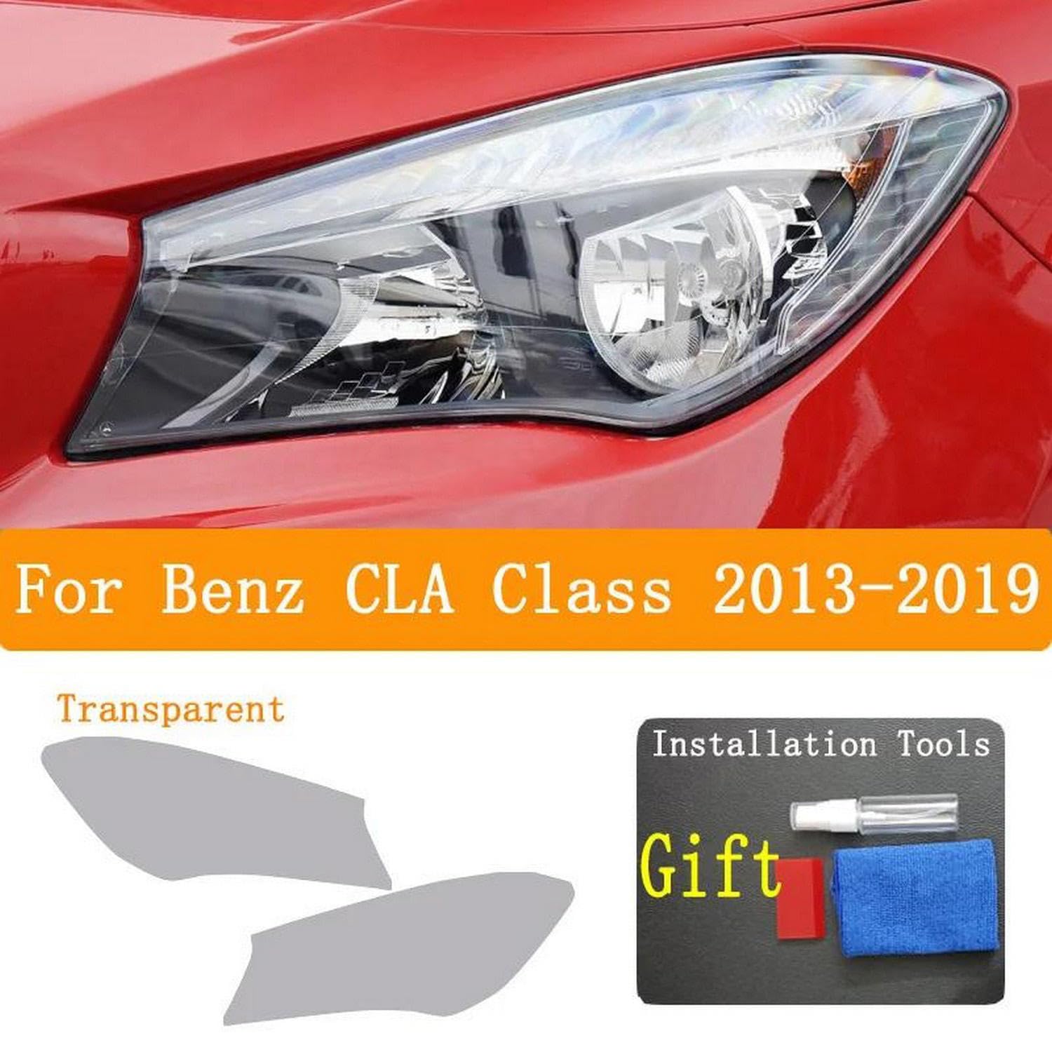 Reflektor samochodowy tylne światło folia ochronna reflektor winylowa renowacja przezroczysta czarna naklejka samochodowa, do Benz klasy CLA 2013-2019