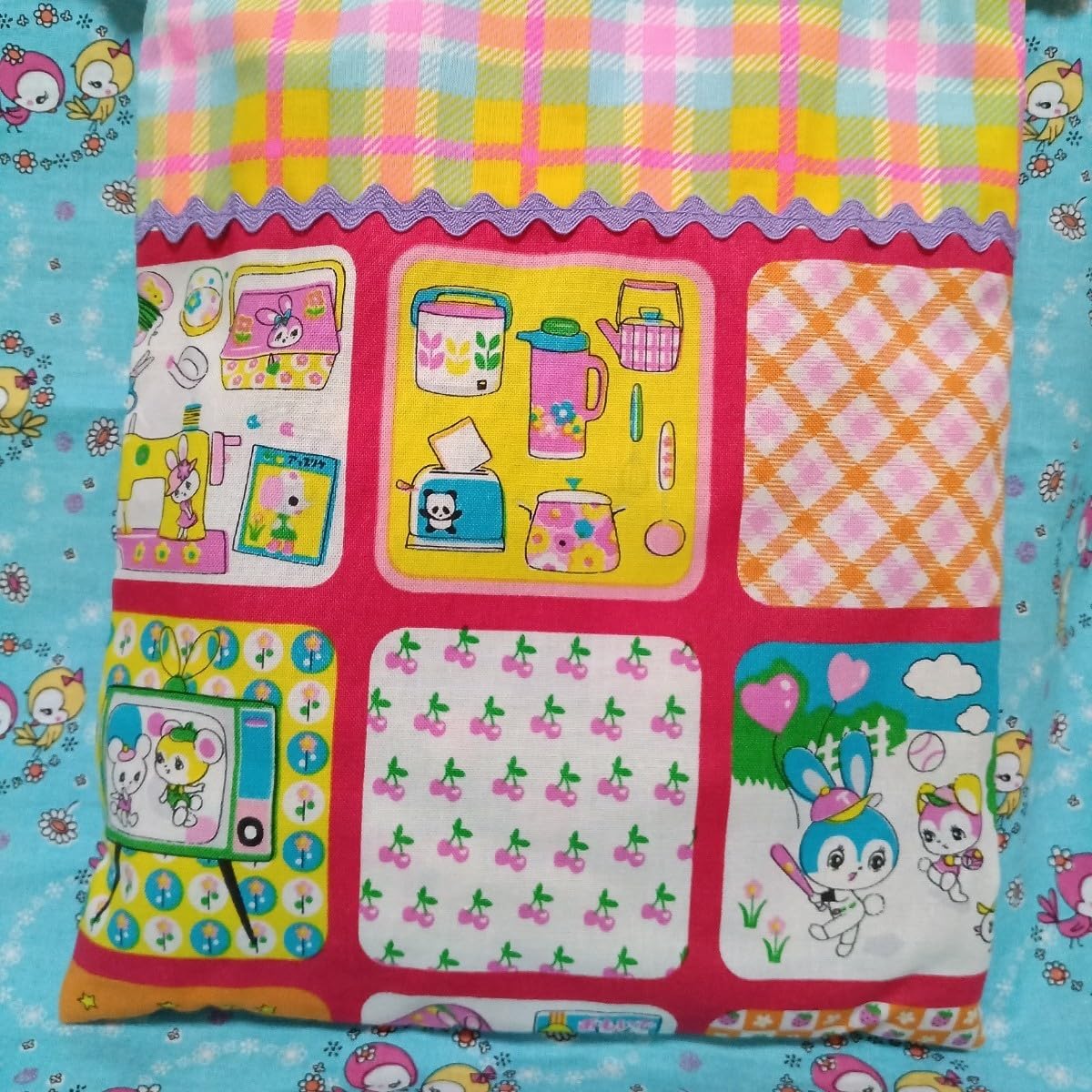 6K-1-2ララチューン巾着袋レトロアニマルコップ袋ハニーチューン
