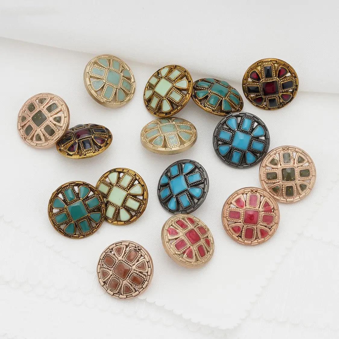 Retro Metal Buttons for Sewing Jacket Blazer Sweaters Crafts Handwork Clothing
