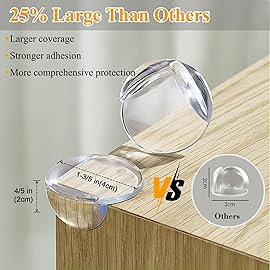 12 Pack Corner Protectors for Baby, Clear Corner Guards Protector Furniture Corner & Edges Safety Bumpers Cushion, Round, 1.6x1.6x0.8 in