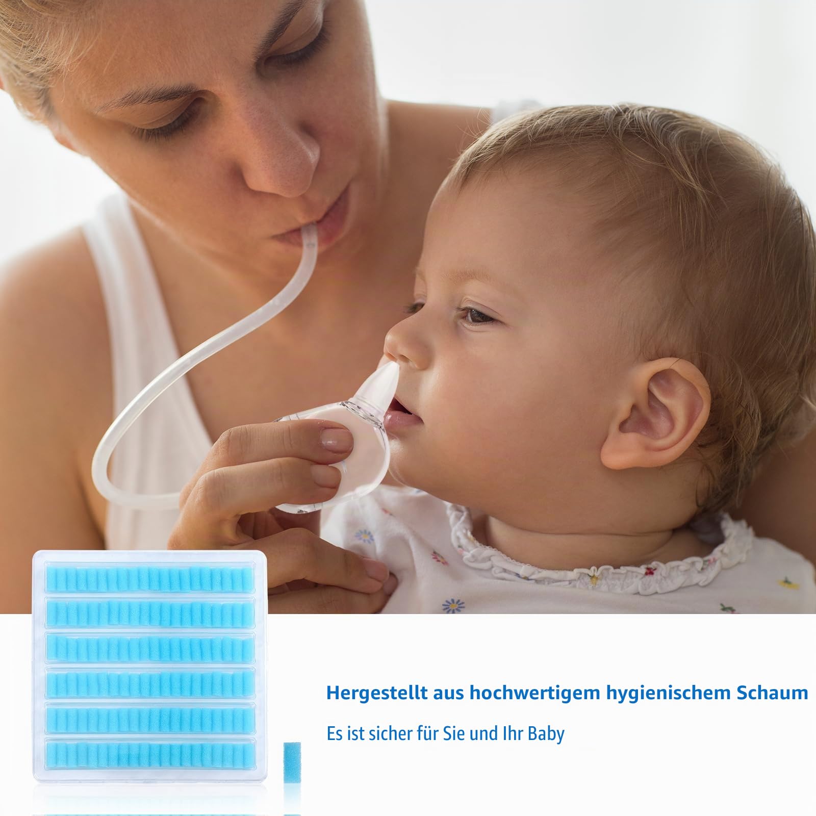 Grownsy 120 Stück Premium Nasensauger Hygiene Filter, Baby Nasensauger Filter Ersatz für Grownsy/NoseFrida/NeilMed/Molucky/Mr. Pen Nasensauger und andere ähnliche Nasensauger. | Einweg, hygienisch und effizient, auch für andere ähnliche Nasensauger geeign