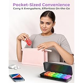 Pill Organizer,    , AM & PM Medicine Organizer 7 Days, Weekly Pill Organinzer 2 Times a Day, Pill Case for Travel, Vitamins, Fish Oils, Supplements