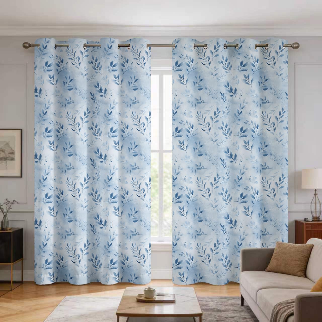 Draperies intérieures à oeillets botaniques finitions haut de gamme