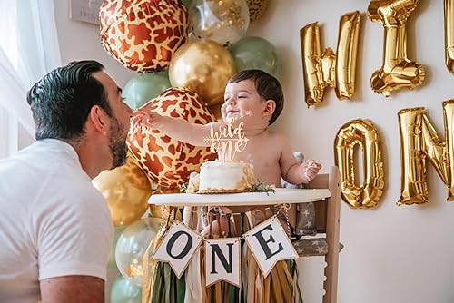 Miniatura 4 de Wild One - Decoración de pastel de madera para el primer cumpleaños, perfecto para regalos de baby shower, revelación de género o accesorios de