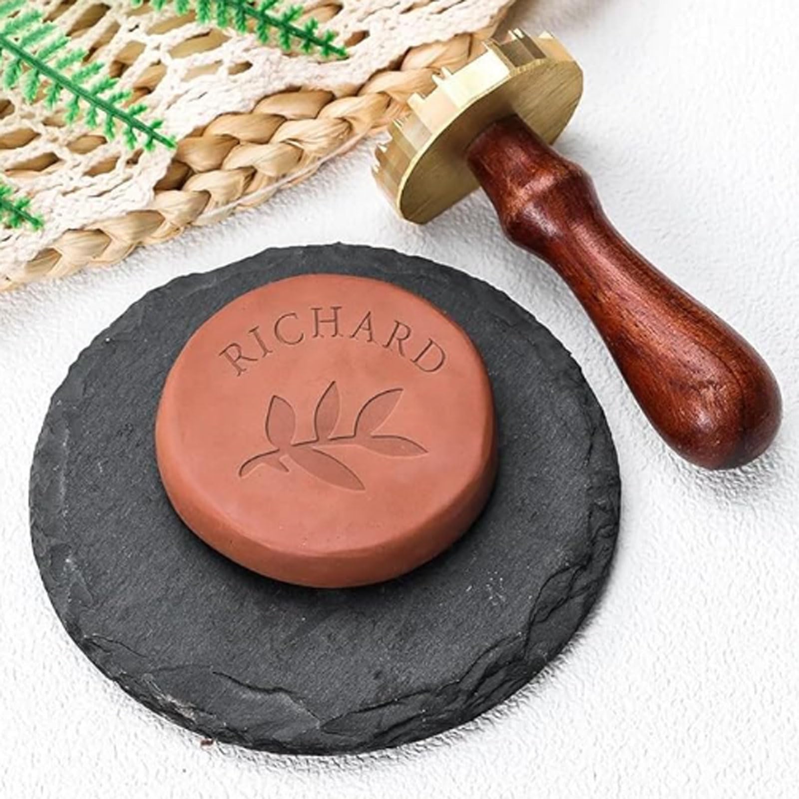 Timbri per ceramica personalizzati Ottone Materiale Stampo per argilla Strumenti per ceramica fatti a mano Timbro con logo in ceramica Timbro per ceramica personalizzato Kit timbro fai da te