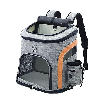 Indy Mall Pet Travel Carrier Backpack Cats Dogs Carry Bag for Outdoor Travel Orange