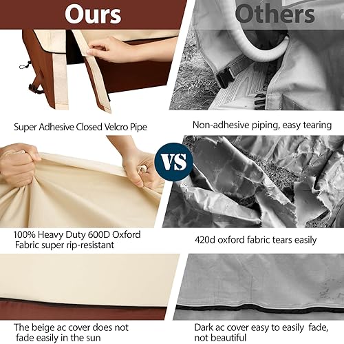 Miniatura 4 de Westblue Cubierta de aire acondicionado para unidades exteriores, cubierta de CA 600D duradera para unidad exterior, impermeable y resistente,