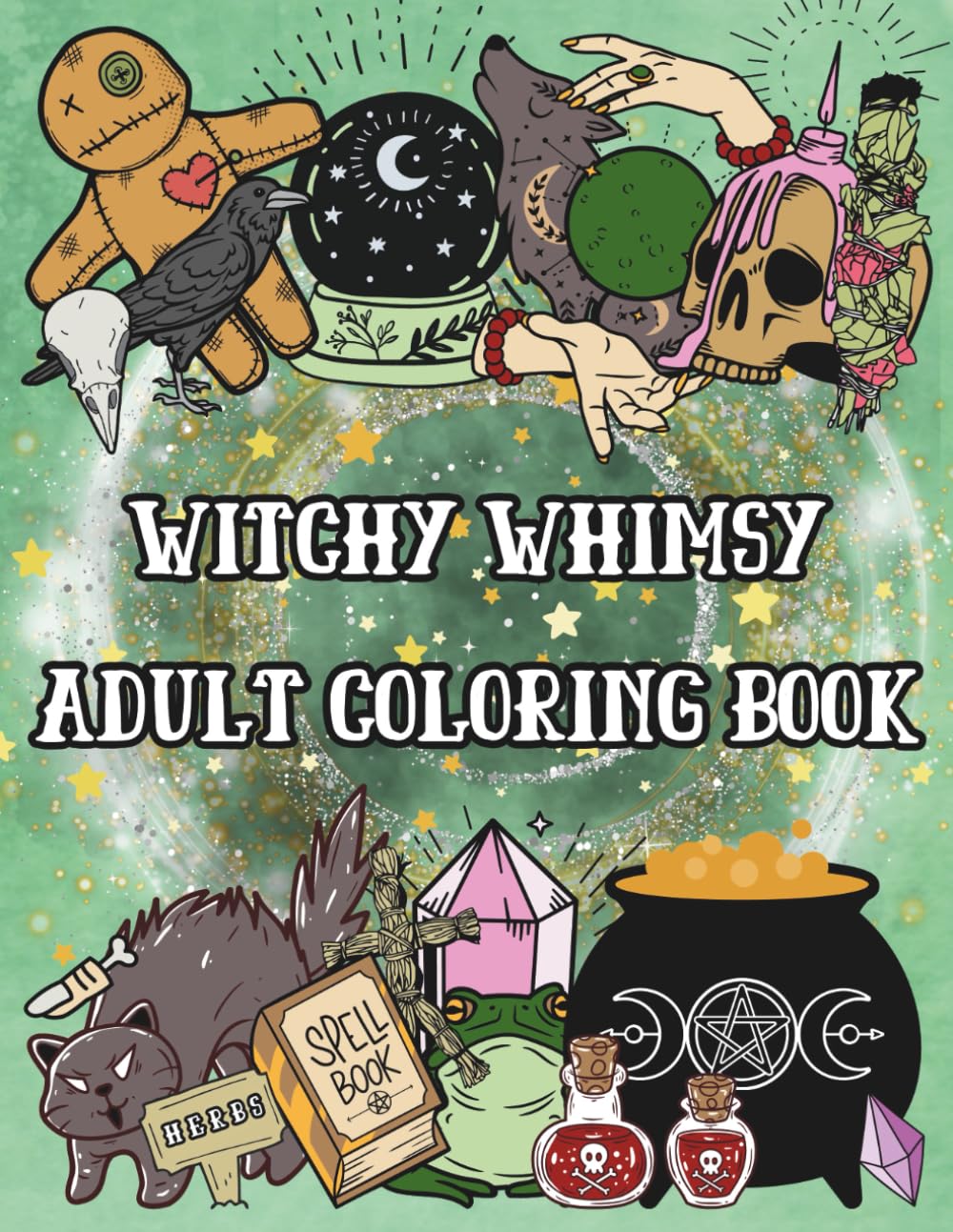 Witchy Whimsy Adult Coloring Book
