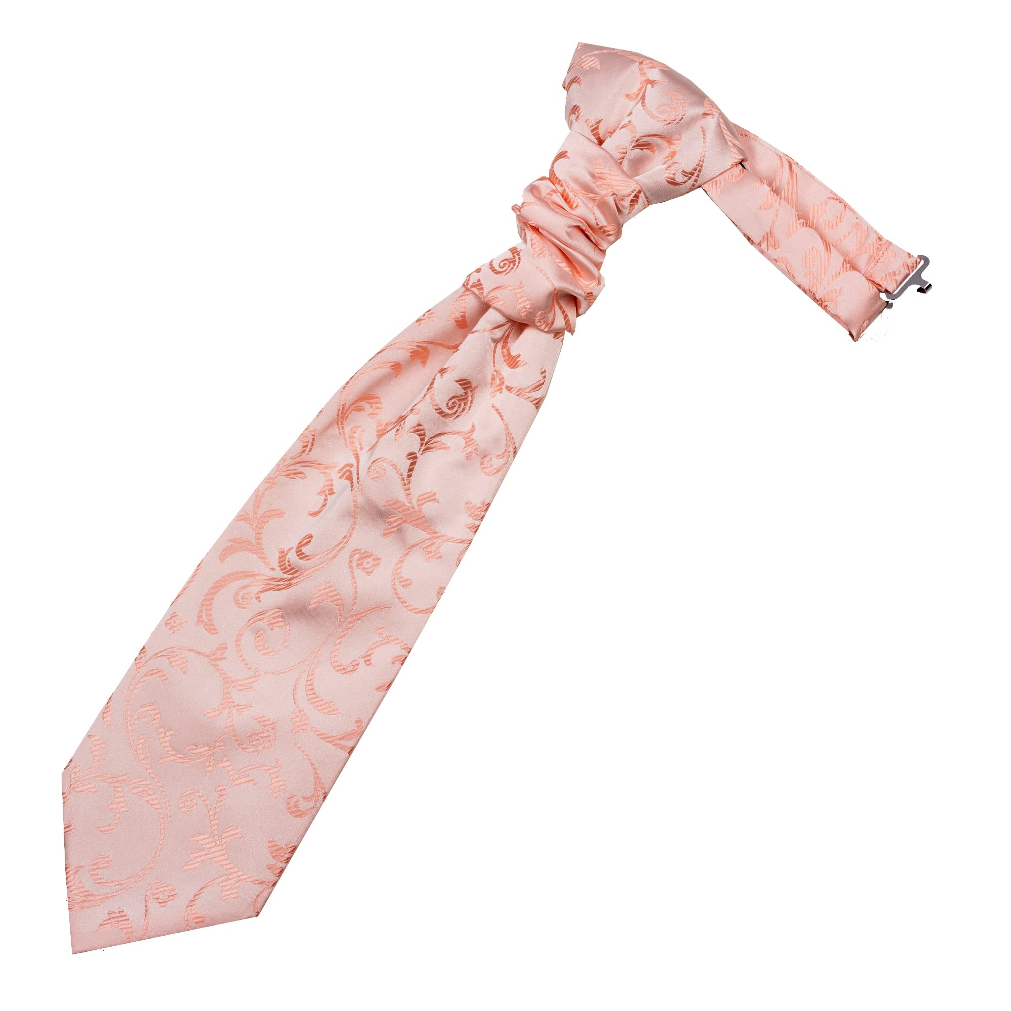 Abel & Burke Peach Swirl Leaf Wedding Cravat #AB-WCR1000/7