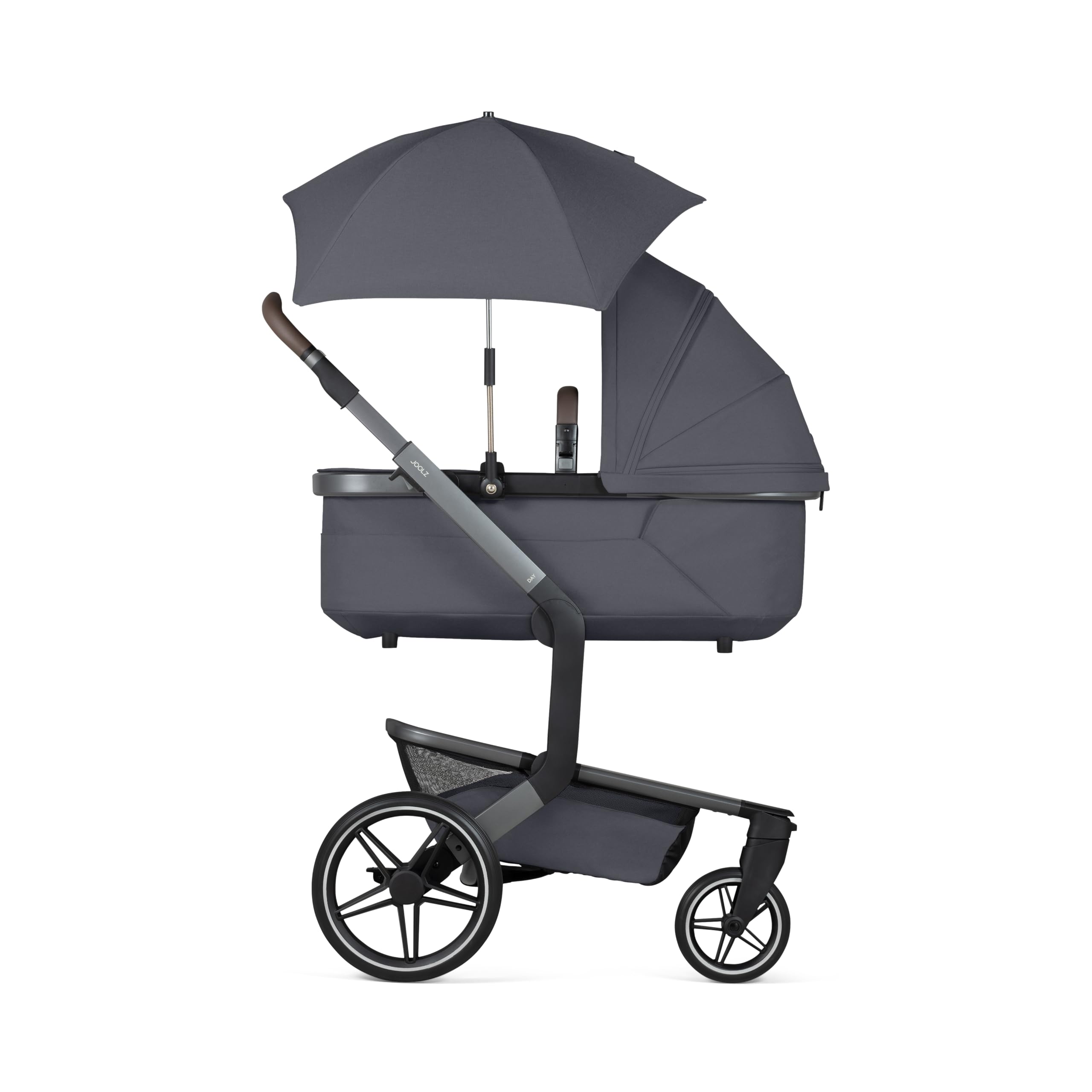Joolz Sonnenschirm – Kinderwagen-Sonnenschutz mit UV-Schutzfaktor 50+ | flexible Positionierung, einfache Passform für alle Joolz Kinderwagen, stilvolles & langlebiges Design – Space Black