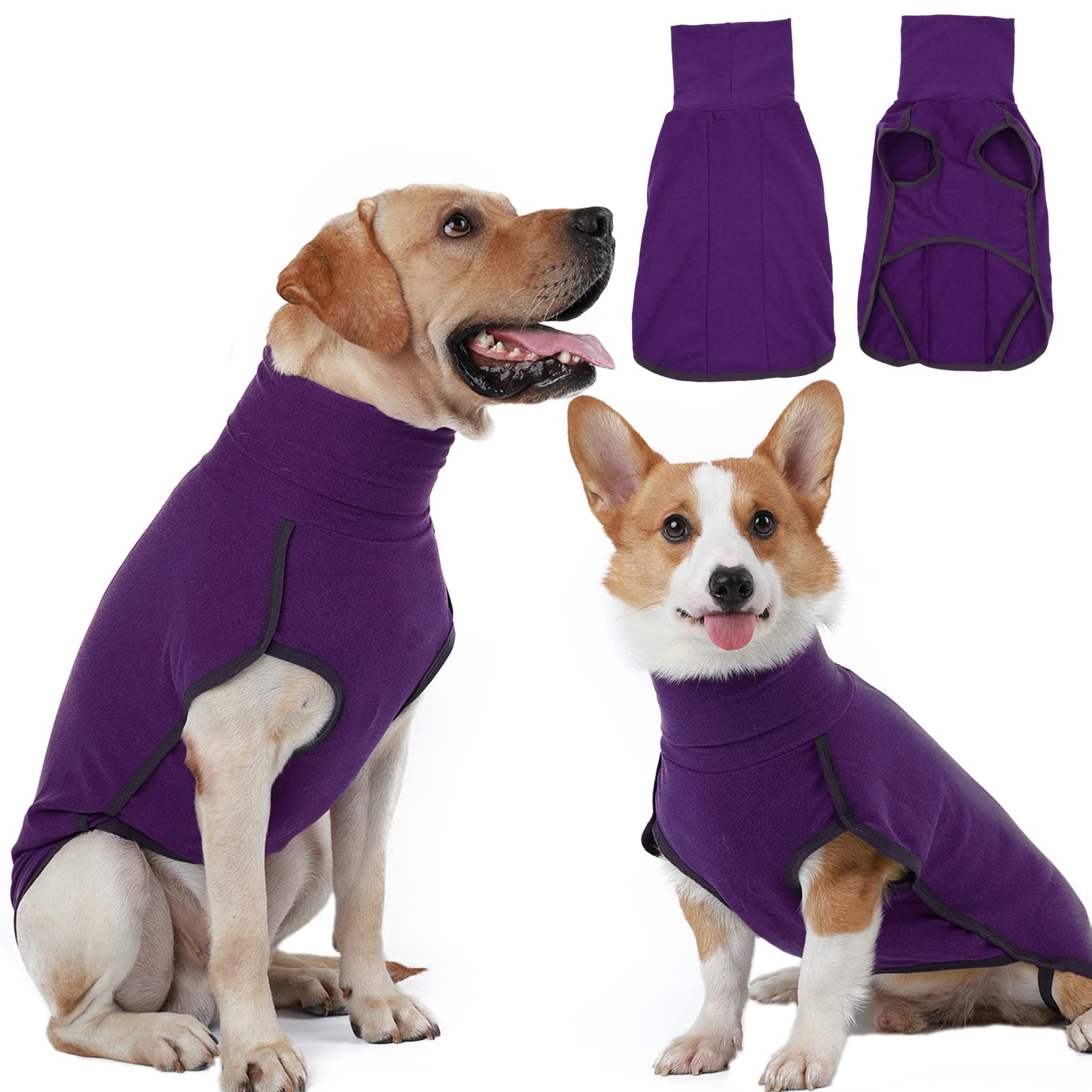 Hjyokuso Jersey Perro, Ropa Perro, Disfraz Perro, Ropa para Perros, Ropa para Perros pequeños, Ropa Perro Mediano, Jersey Perro Grande, Abrigo de Perro Suave y cálido, Abrigo Perro -Púrpura XS