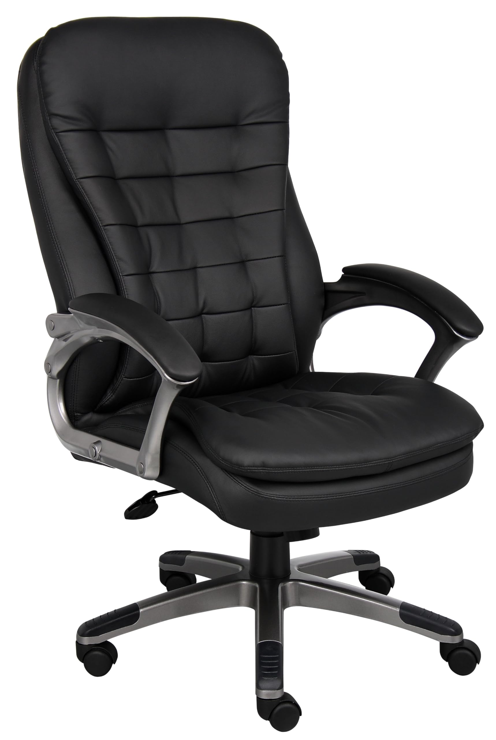 B9331 High Back Executive Chair with Pewter Finsh, Black