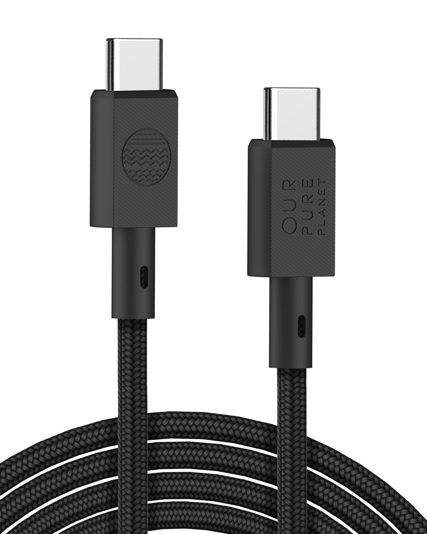 USB-C to USB-C Cable 1m, 100W Fast Charging Braided USB-C Charger Cable for MacBook, iPad, Samsung & Laptop – Black