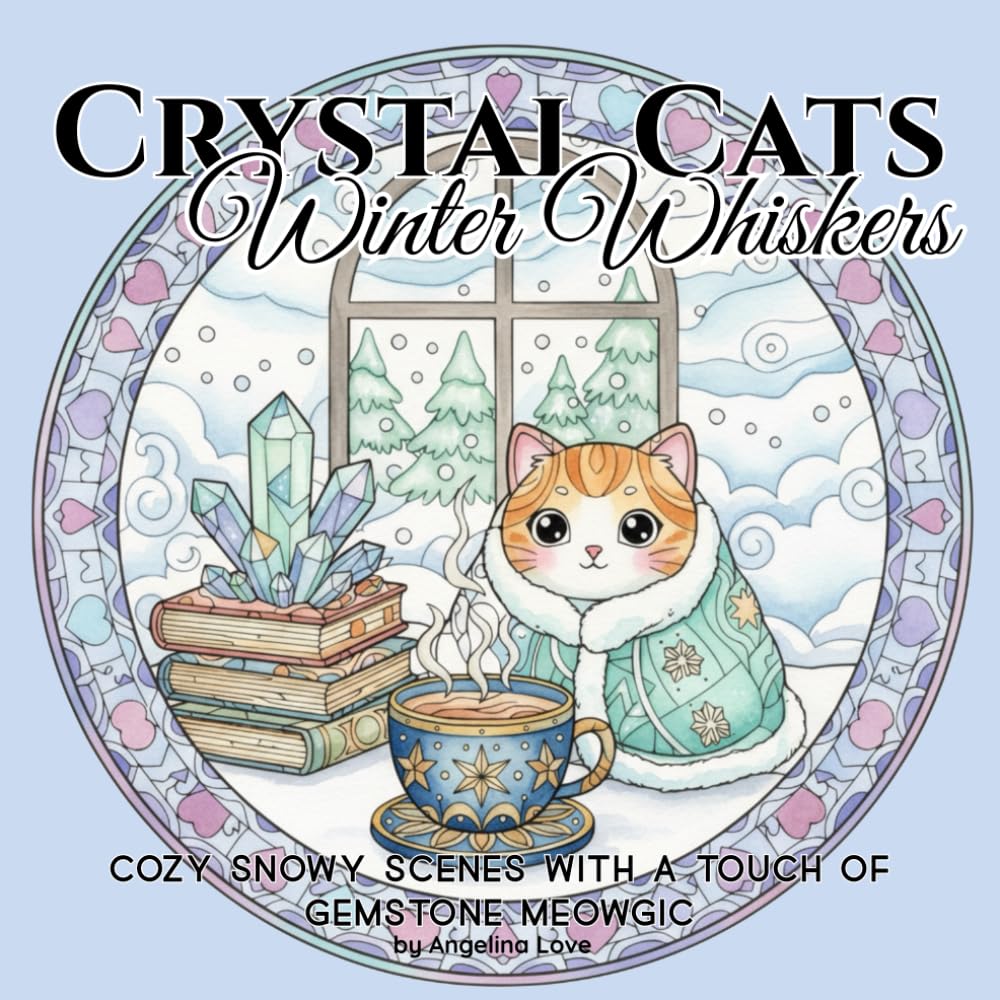 Crystal Cats: Winter Whiskers: Cozy Snowy Scenes with a Touch of Gemstone Meowgic