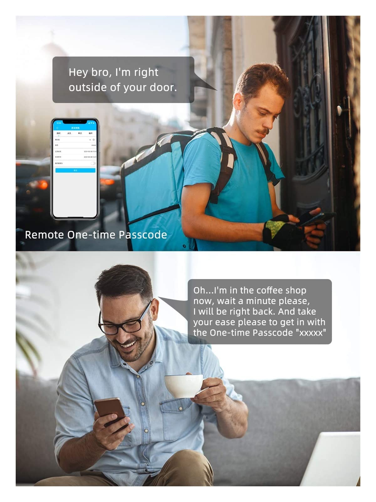 Ttlock App Keyless Entry Tastiera Impronta digitale Biometrico Passcode Codice Digital Smart Maniglia Serratura Telecomando