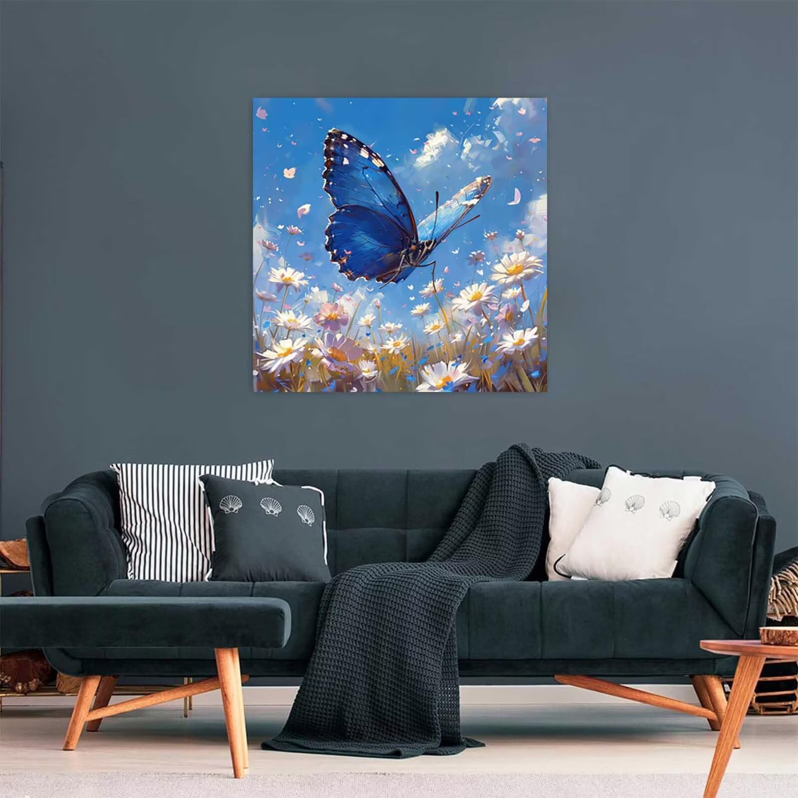 5D Diament Malarstwo Kwiat Numer Numer dla dorosłych, Diament Malarstwo Dorosły Motyl, DIY Hobby Kreatywny zestaw dla dorosłych, Numer Malarstwo Rhinestone Zestaw Ścieg krzyżykowy, Boże Narodzenie