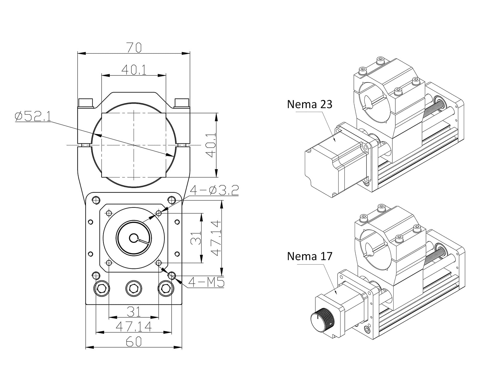 Annoy Tools CNC Z-axis Module Support 3018 Pro, Spindle 300W